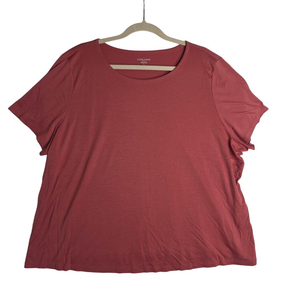 Eileen Fisher 3X Chuty SoftRoundNeck Tencel100% Shortsleeve Tshirt ComfyDesigner